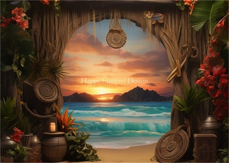 Kate Hawaiian Arch Backdrop Designed by Happy Squirrel Design
