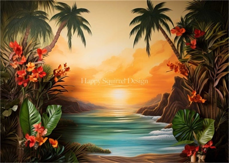 Kate Hawaii Sunset Backdrop Designed by Happy Squirrel Design