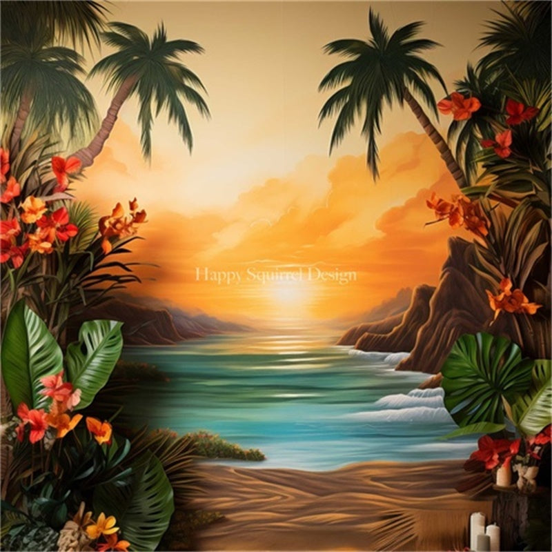 Kate Hawaii Sunset Backdrop Designed by Happy Squirrel Design