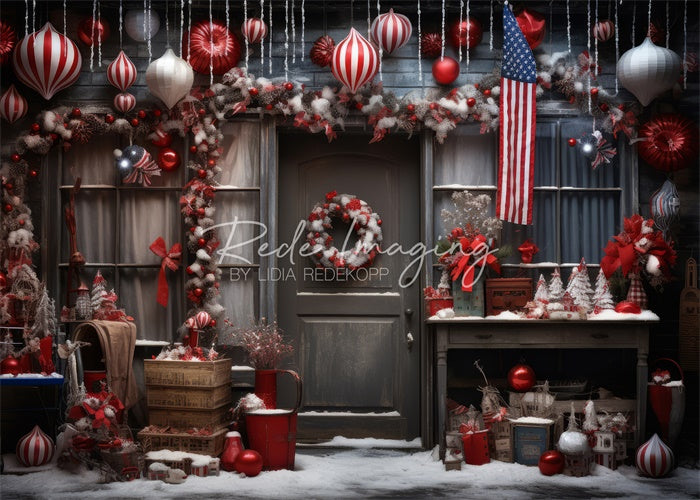 Kate America the Great Christmas Backdrop Designed by Lidia Redekopp