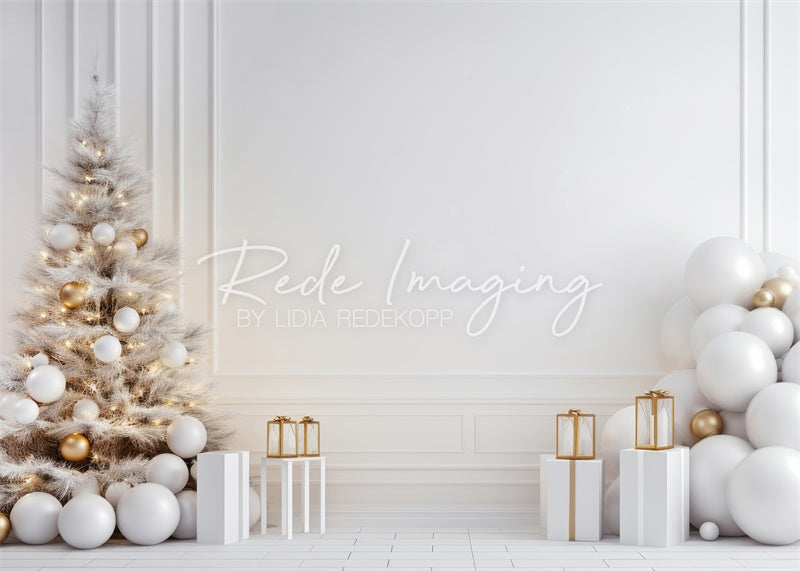 Kate Light & Gold Christmas Backdrop Designed by Lidia Redekopp