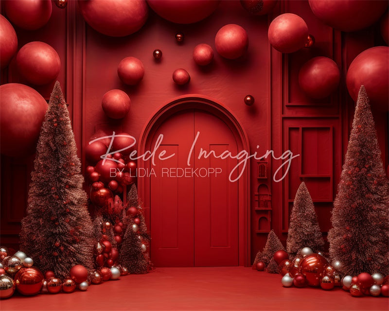 Kate Red Door Christmas Backdrop Designed by Lidia Redekopp