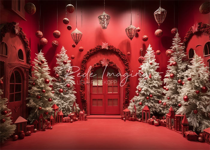 Kate Red Room Christmas Backdrop Designed by Lidia Redekopp