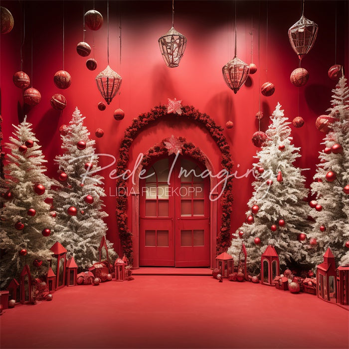 Kate Red Room Christmas Backdrop Designed by Lidia Redekopp
