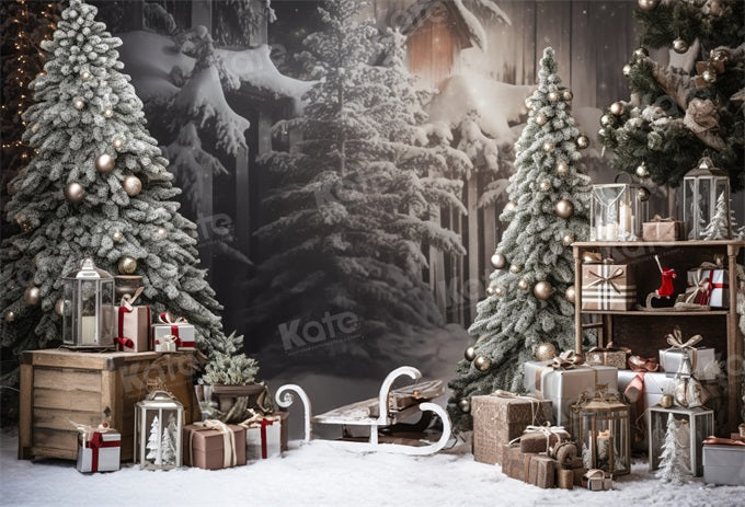 Kate Winter Outdoor Christmas Backdrop Designed by Emetselch