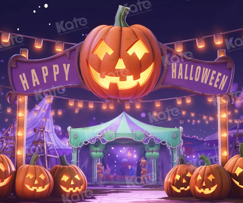 Kate Halloween Amusement Park Circus Backdrop Designed by Emetselch