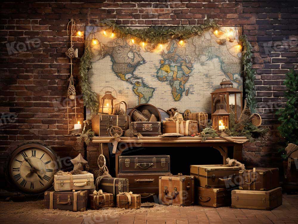 Kate Travel the World Map Backdrop Designed by Emetselch