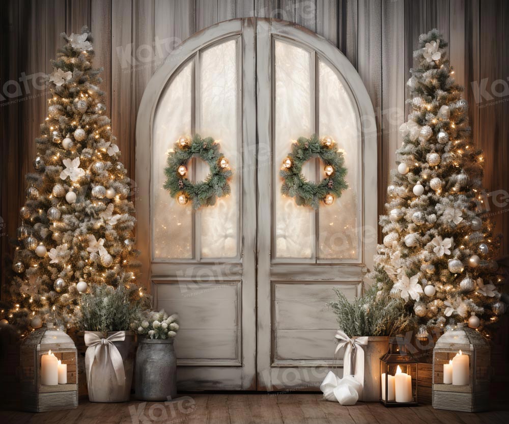 Kate Christmas Wood Door Backdrop Designed by Emetselch