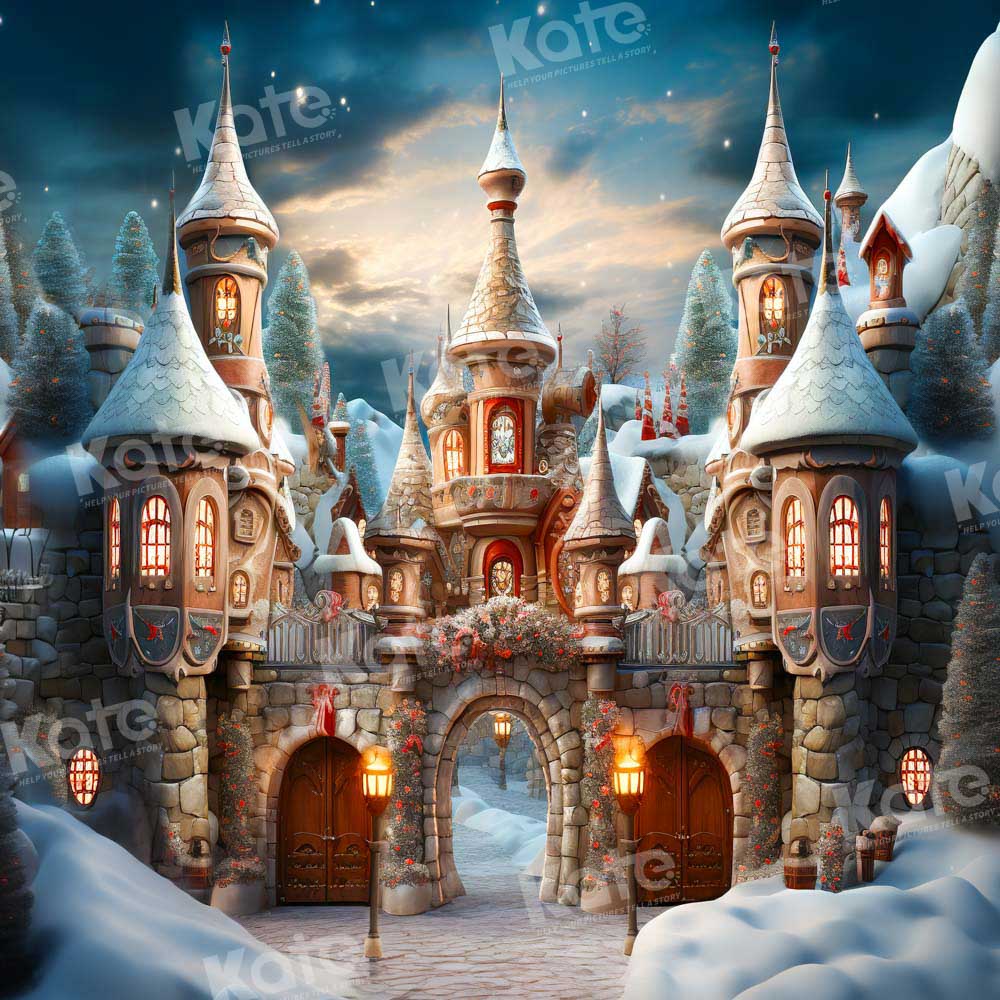 Kate Winter Christmas Castle Backdrop Designed by Emetselch