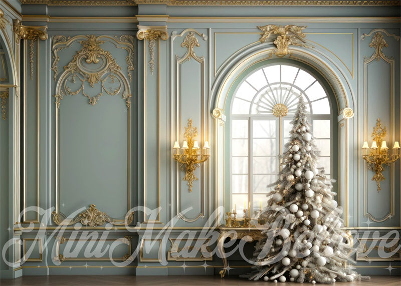 Kate Christmas Tree Winter Ornate Rococo Victorian Room Backdrop Designed by Mini MakeBelieve