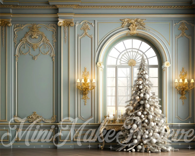 Kate Christmas Tree Winter Ornate Rococo Victorian Room Backdrop Designed by Mini MakeBelieve