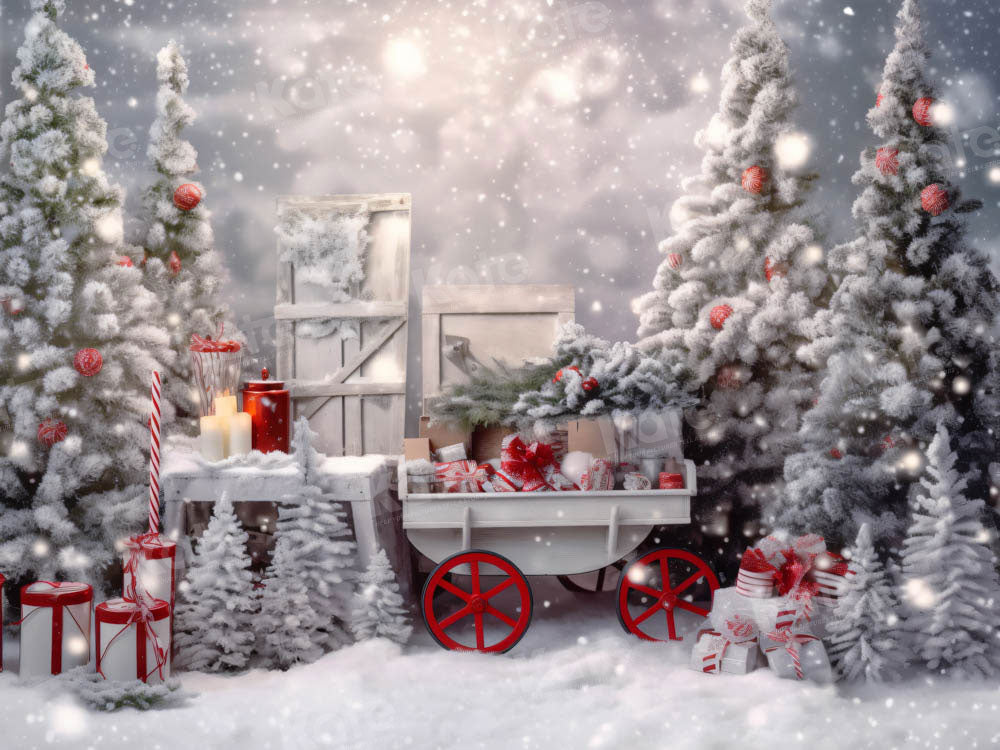 Kate Christmas Winter Outdoor Wonderland Backdrop Designed by Emetselch