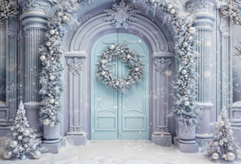 Kate Winter Christmas Door Backdrop Designed by Chain Photography