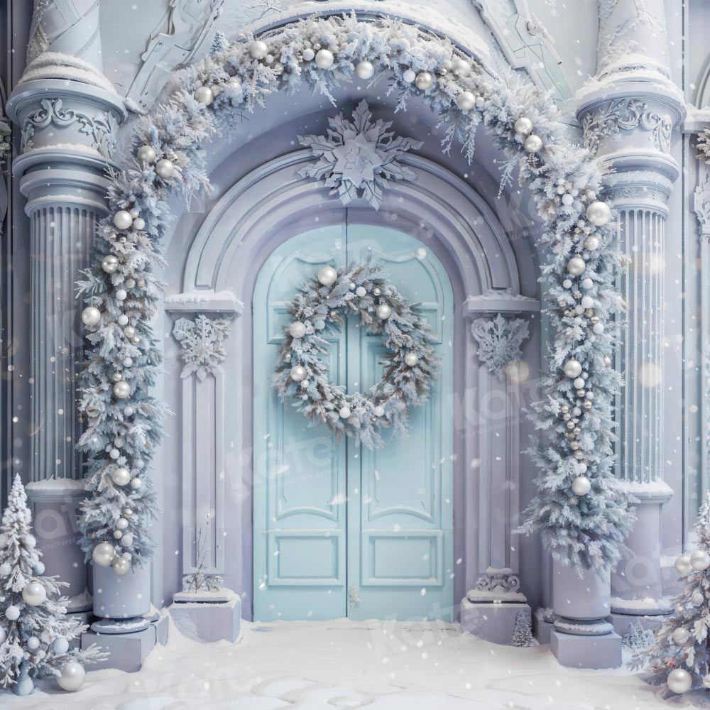 Kate Winter Christmas Door Backdrop Designed by Chain Photography
