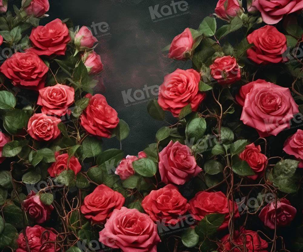 Kate Valentine's Day Rose Wall Backdrop Designed by Chain Photography