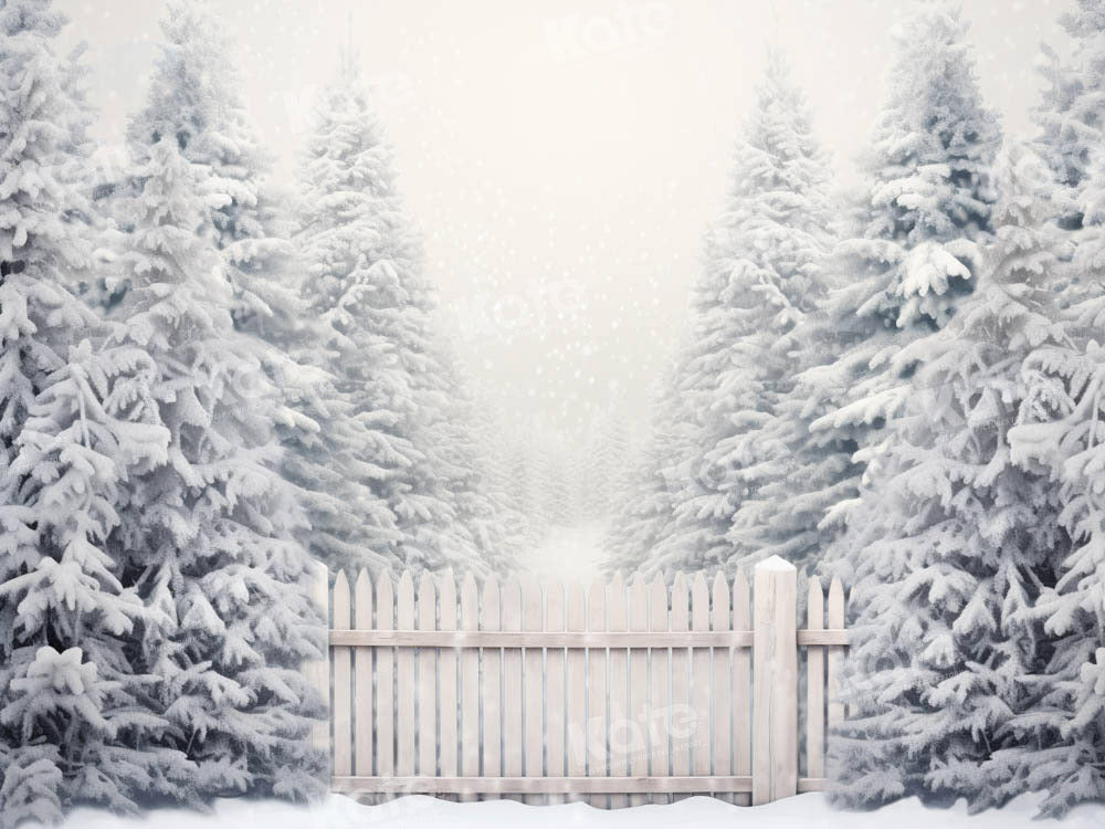Kate Winter Outside Fence Backdrop Designed by Chain Photography