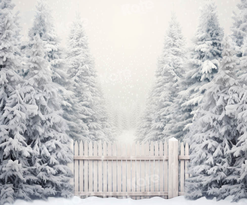 Kate Winter Outside Fence Backdrop Designed by Chain Photography