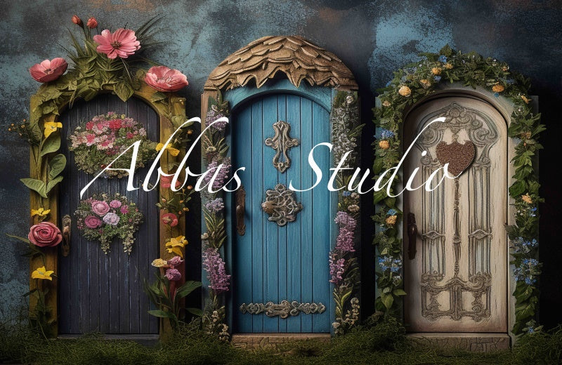 Kate Three Fairy Doors Backdrop Designed by Abbas Studio