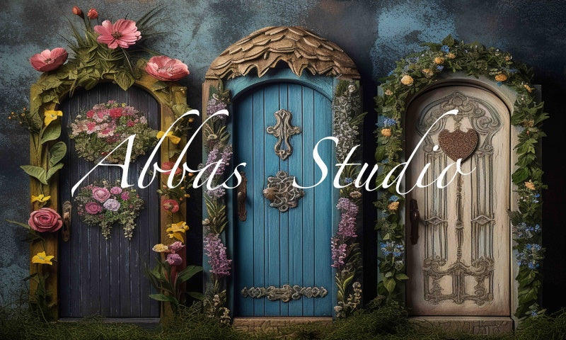 Kate Three Fairy Doors Backdrop Designed by Abbas Studio