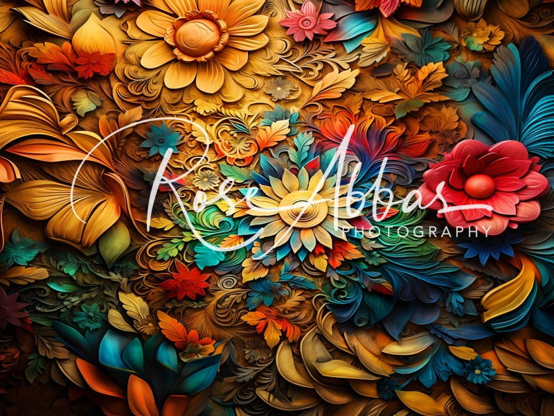Kate Colorful Wooden Floral Wall Backdrop Designed By Rose Abbas