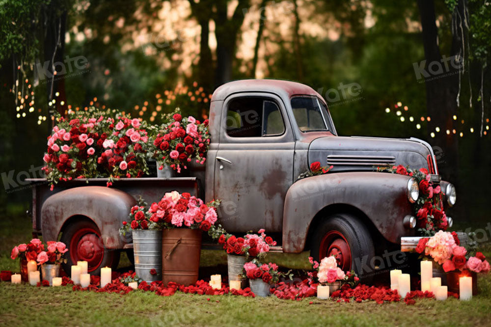 Kate Valentine's Day Rose Full Truck Backdrop for Photography
