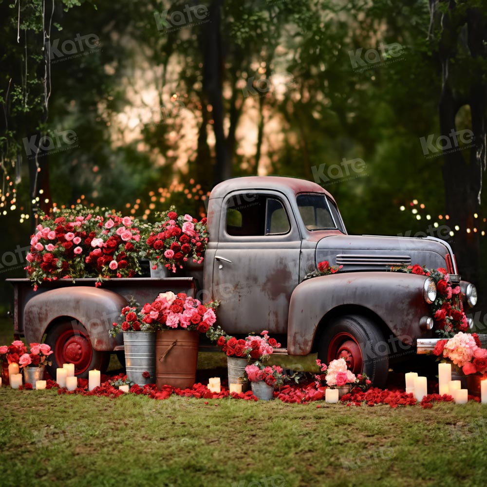 Kate Valentine's Day Rose Full Truck Backdrop for Photography