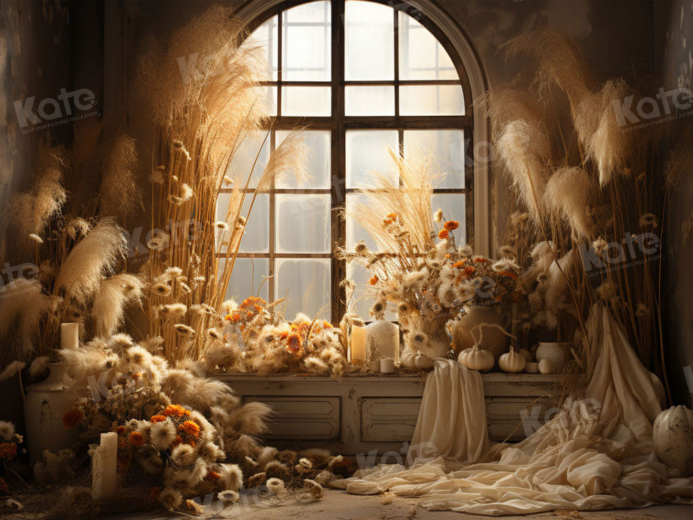 Kate Autumn/Fall Boho Room Window Backdrop for Photography