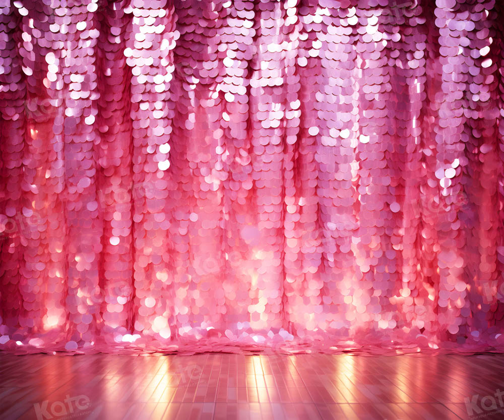 light pink faux glitter texture shower curtain