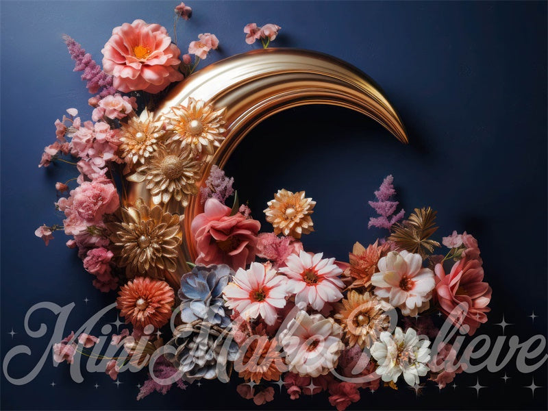 Kate Moon Flower Birthday Backdrop Designed by Mini MakeBelieve