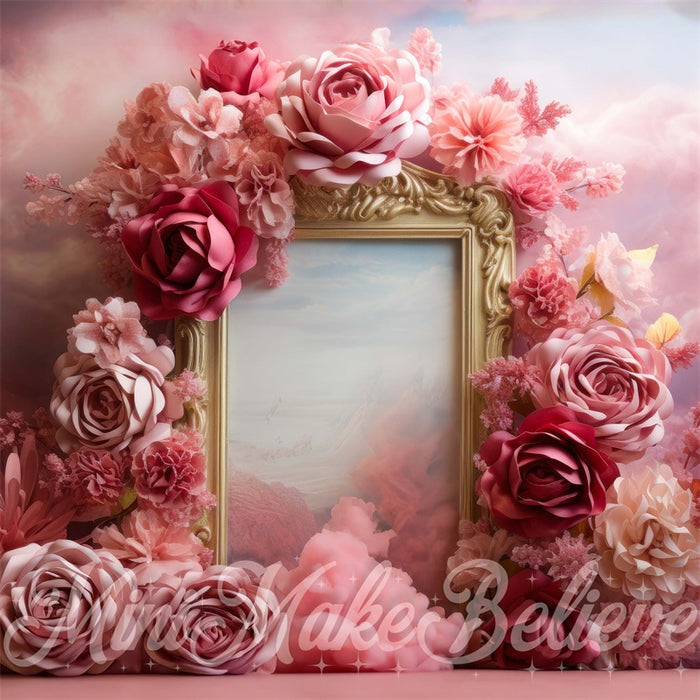 Romantic Vintage Floral Frame Backdrop
