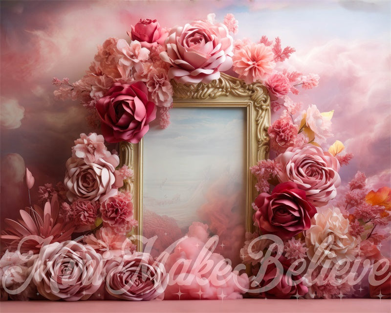Romantic Vintage Floral Frame Backdrop