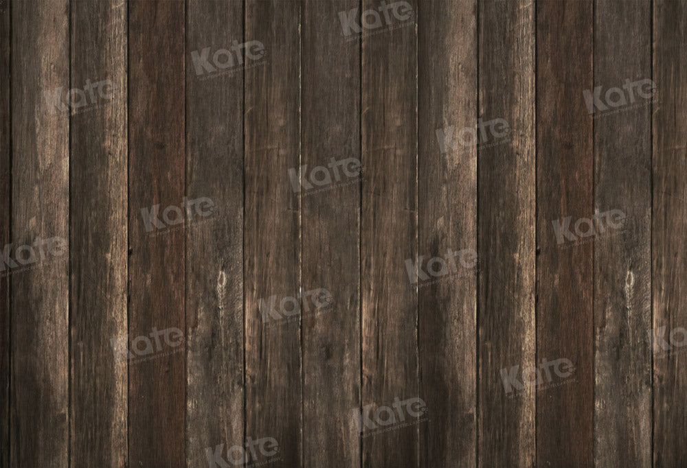 Kate Dark Brown Old Wood Floor Backdrop for Photography