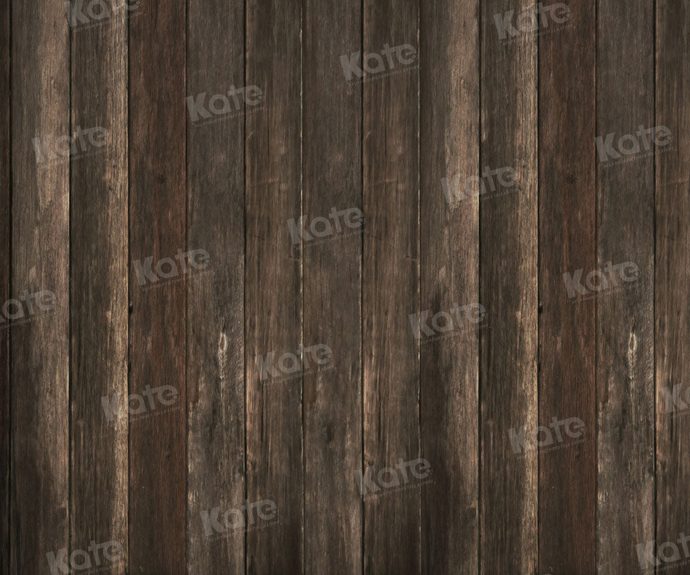Kate Dark Brown Old Wood Floor Backdrop for Photography