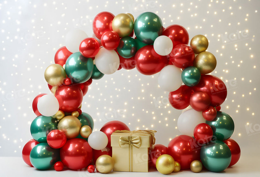 Kate Christmas Balloon Arch Gift Backdrop for Photography