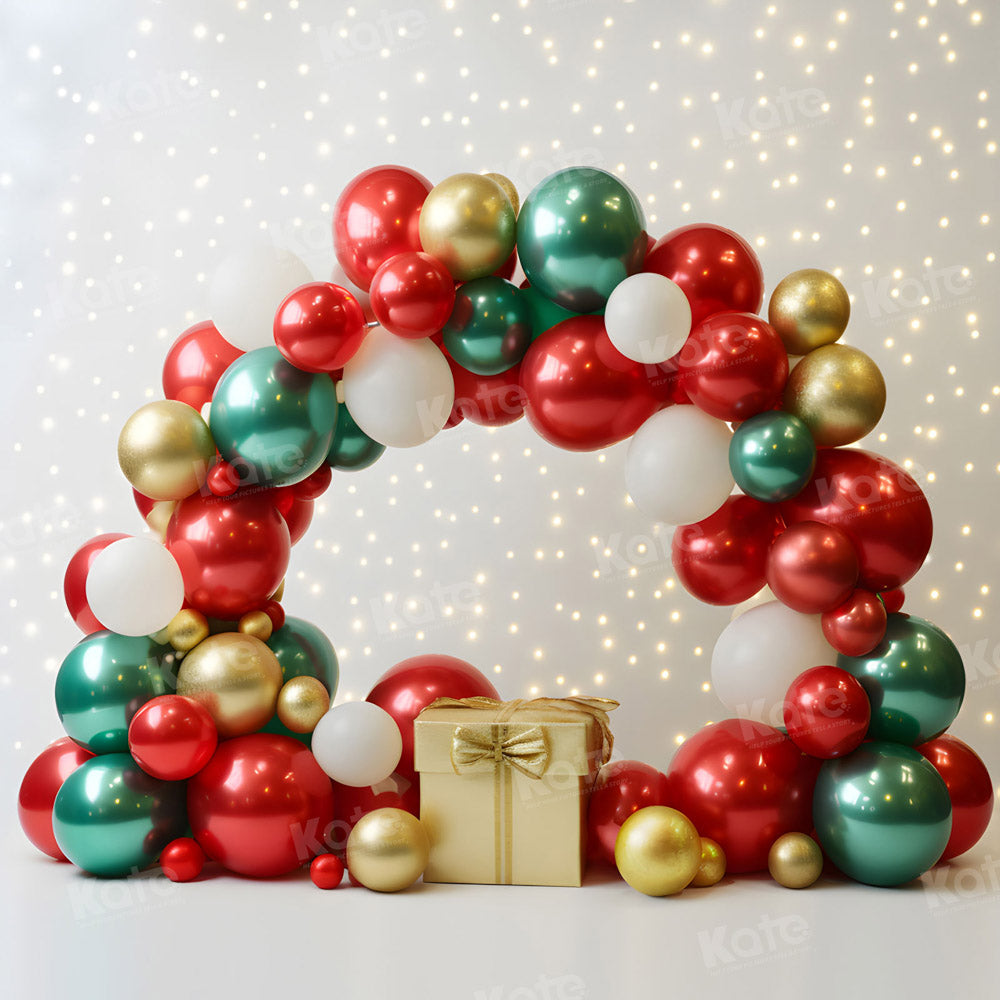 Kate Christmas Balloon Arch Gift Backdrop for Photography