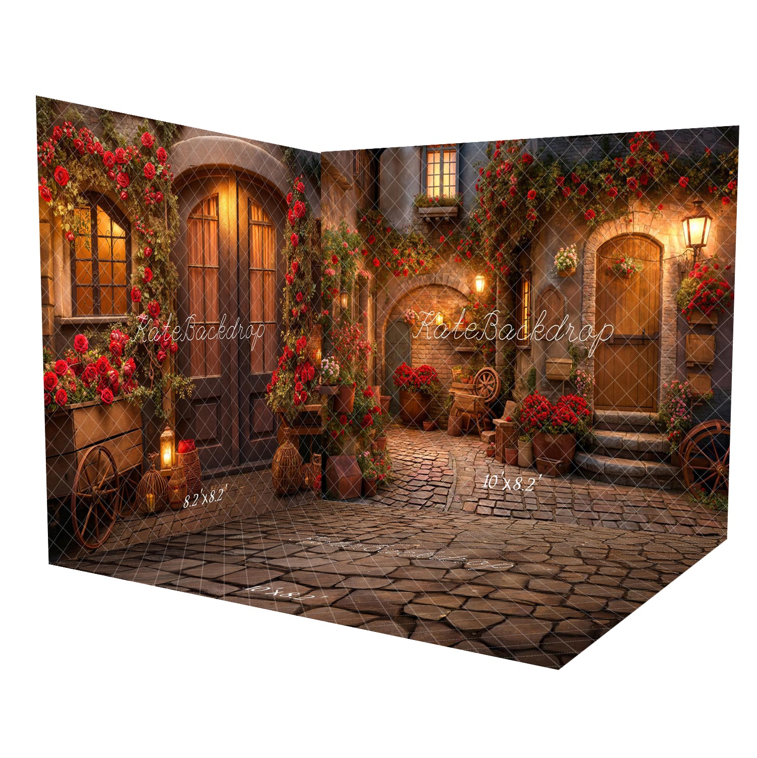 Kate Valentine's Day Rose Street Room Set(8ftx8ft&10ftx8ft&8ftx10ft)