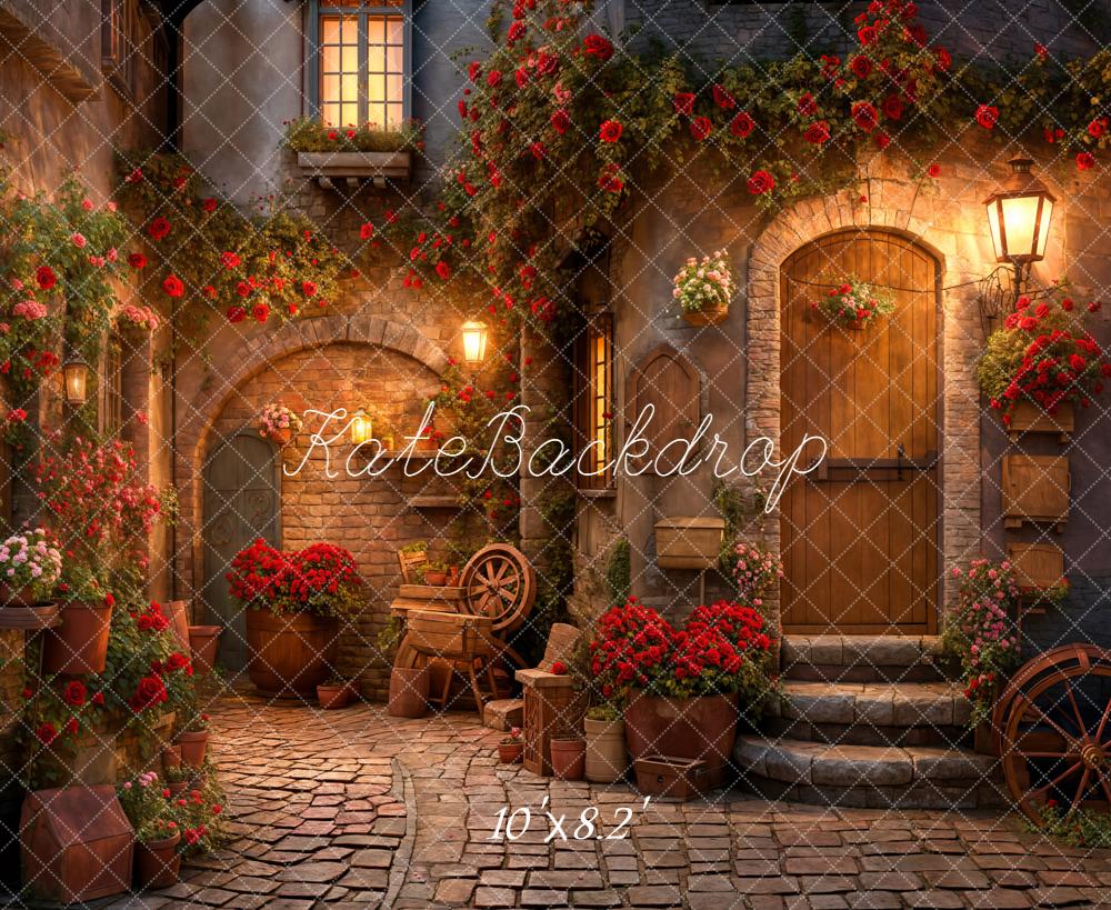 Día de San Valentín en la esquina de Rose Street: un piso de piedra de fondo diseñado por Emetselch