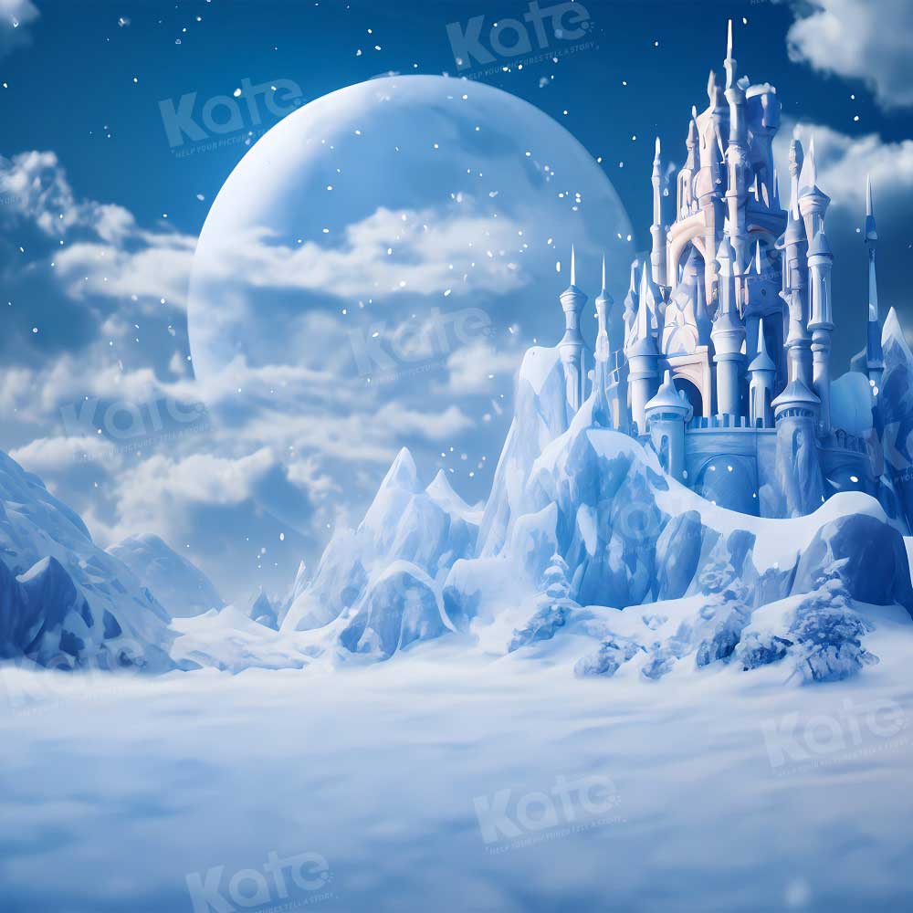 Kate Winter Ice World Castle Backdrop for Photography