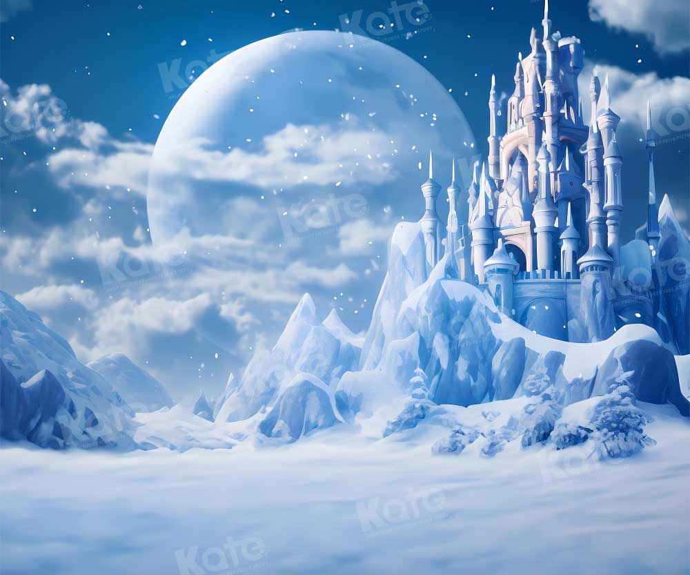 Kate Winter Ice World Castle Backdrop for Photography