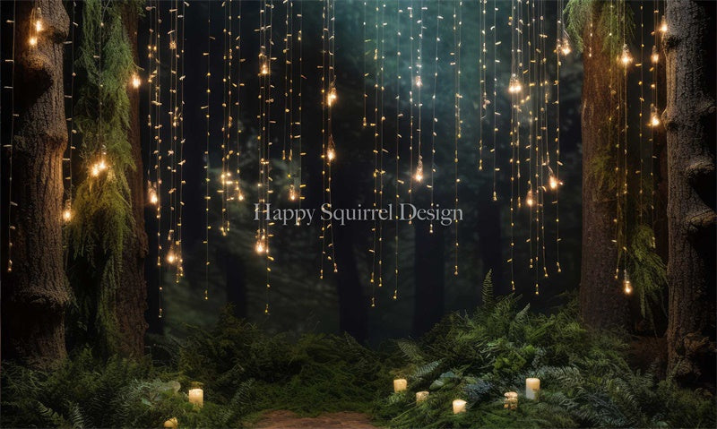 Kate Fairy Lights Forest Backdrop Designed by Happy Squirrel Design