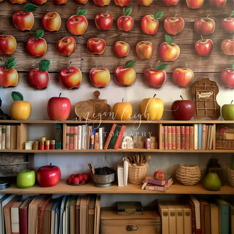 Kate Apple Book Case Backdrop Designed by Megan Leigh Photography