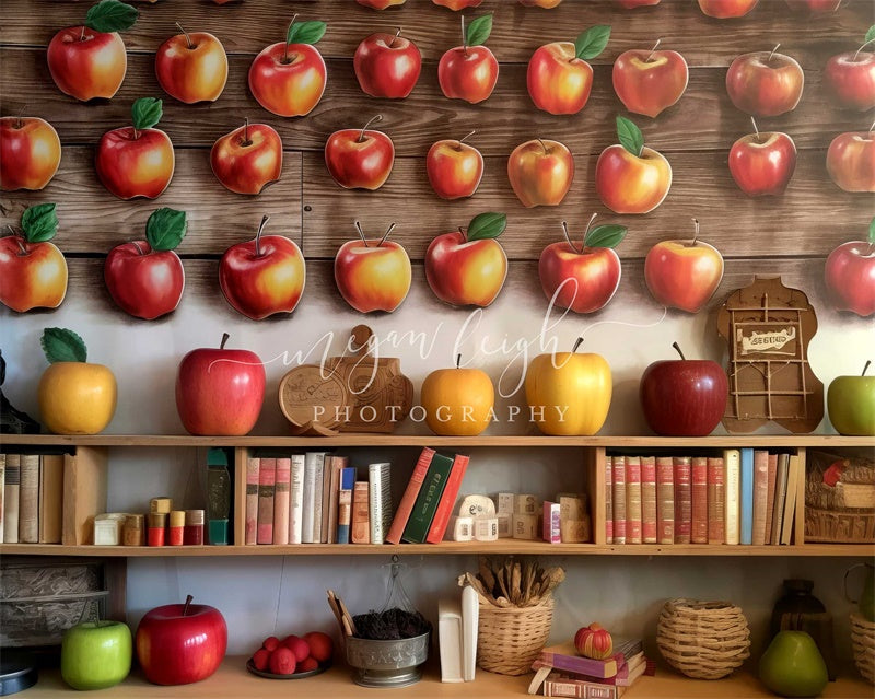 Kate Apple Book Case Backdrop Designed by Megan Leigh Photography