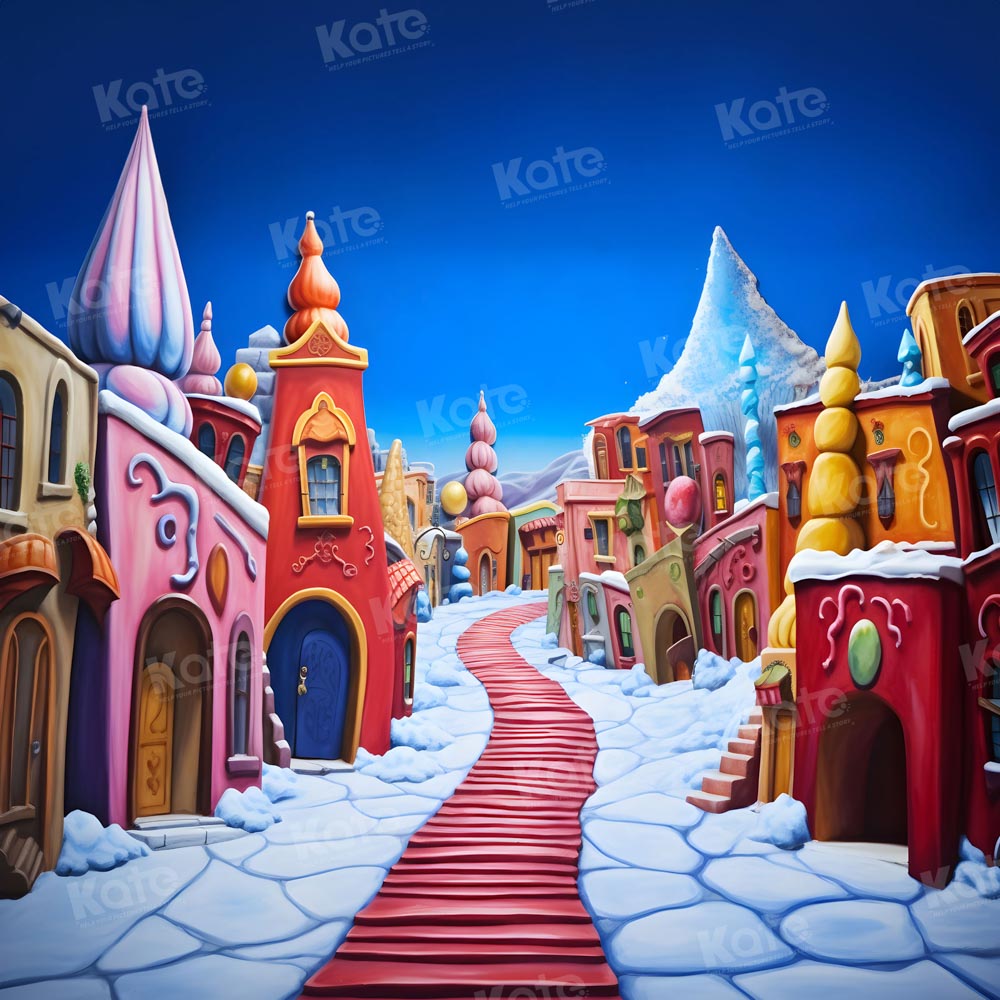 Kate Christmas Town Backdrop for Photography