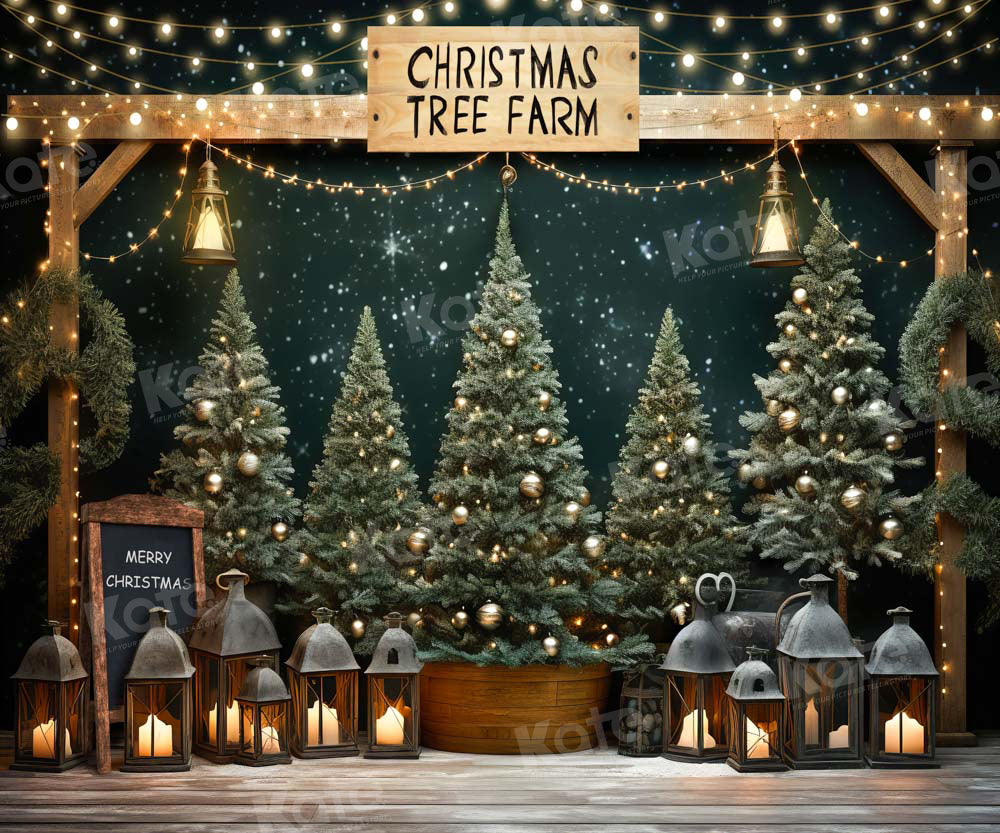 Kate Christmas Tree Farm Backdrop Designed by Chain Photography
