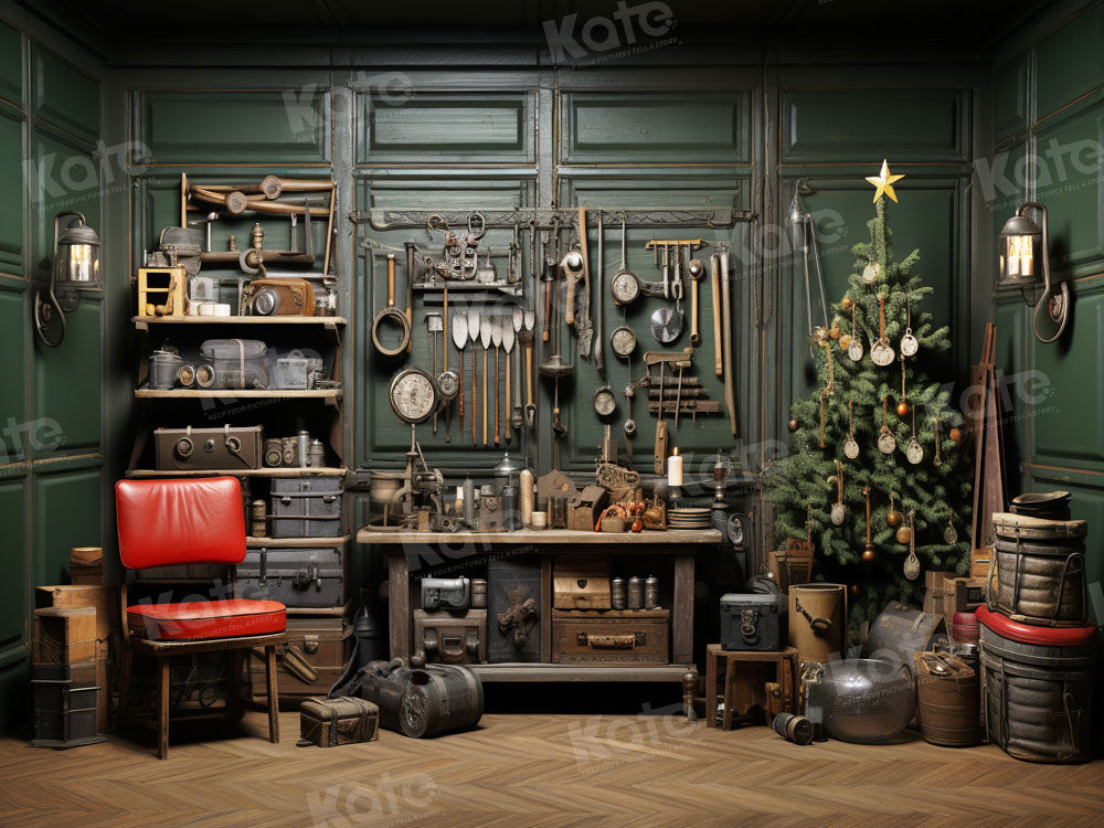 Kate Christmas Santa Workshop Backdrop for Photography