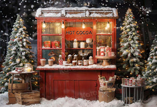 Kerst Warme Chocolade Wonderland Foto Achtergrond Ontworpen door Emetselch