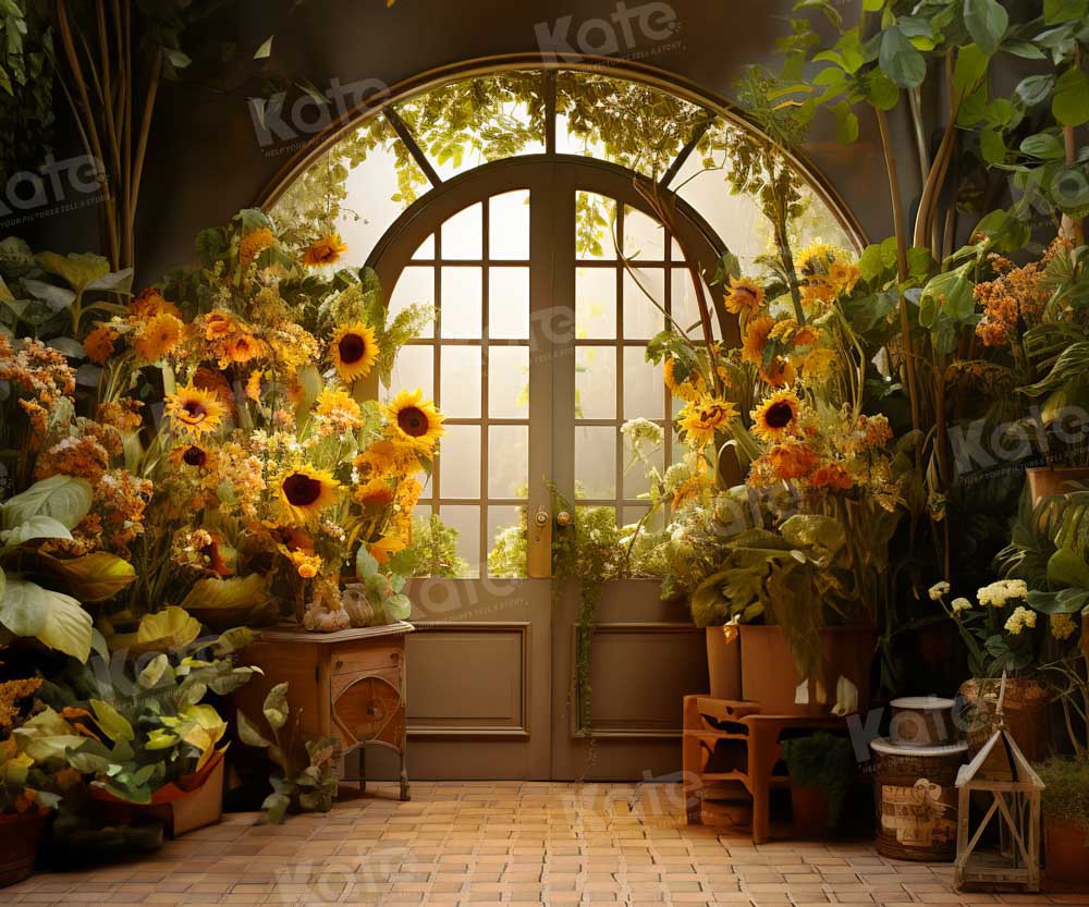 Kate Autumn/Fall Sunflower House Backdrop Designed by Emetselch