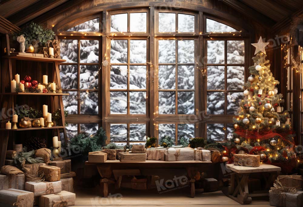 Kate Christmas Santa Room Window Sofa Backdrop Designed by Emetselch