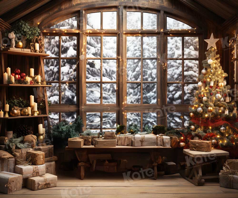 Kate Christmas Santa Room Window Sofa Backdrop Designed by Emetselch