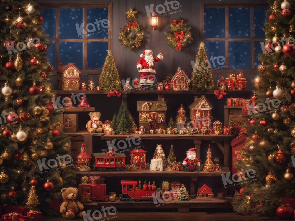 Kate Christmas Santa Room Backdrop for Photography